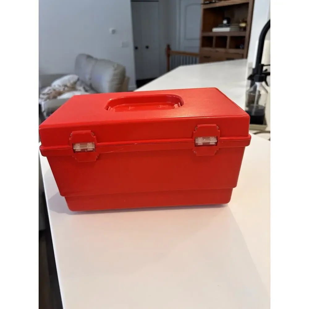 Vintage Wilson Wil-Hold Sewing Red Box Medium Size Plastic